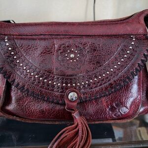 Patricia Nash Burgundy Leather Women's Bag